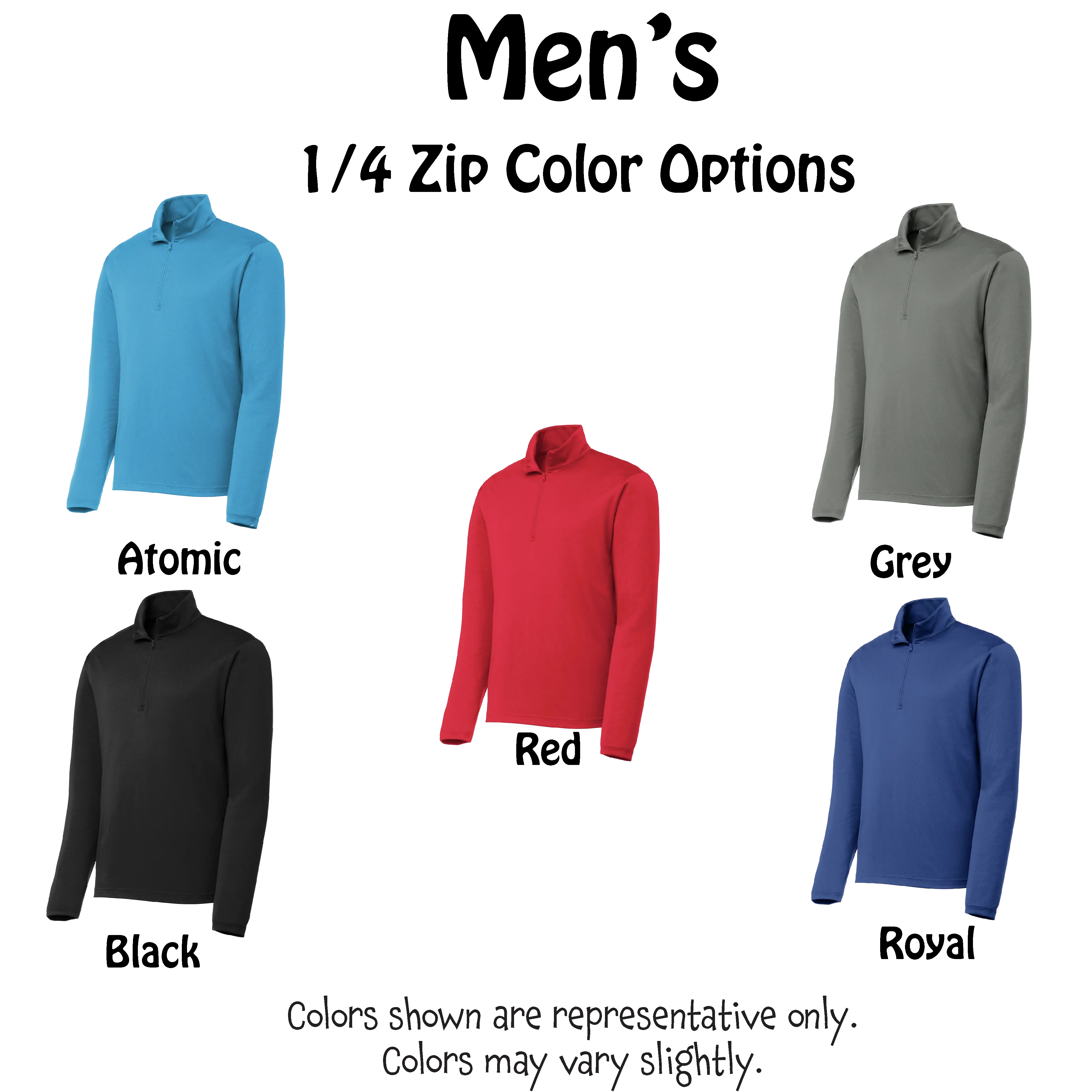 002 Pickleball (Colors Pink Purple Or Rainbow) | Men's 1/4 Zip Long Sleeve Pullover Athletic Shirt | 100% Polyester