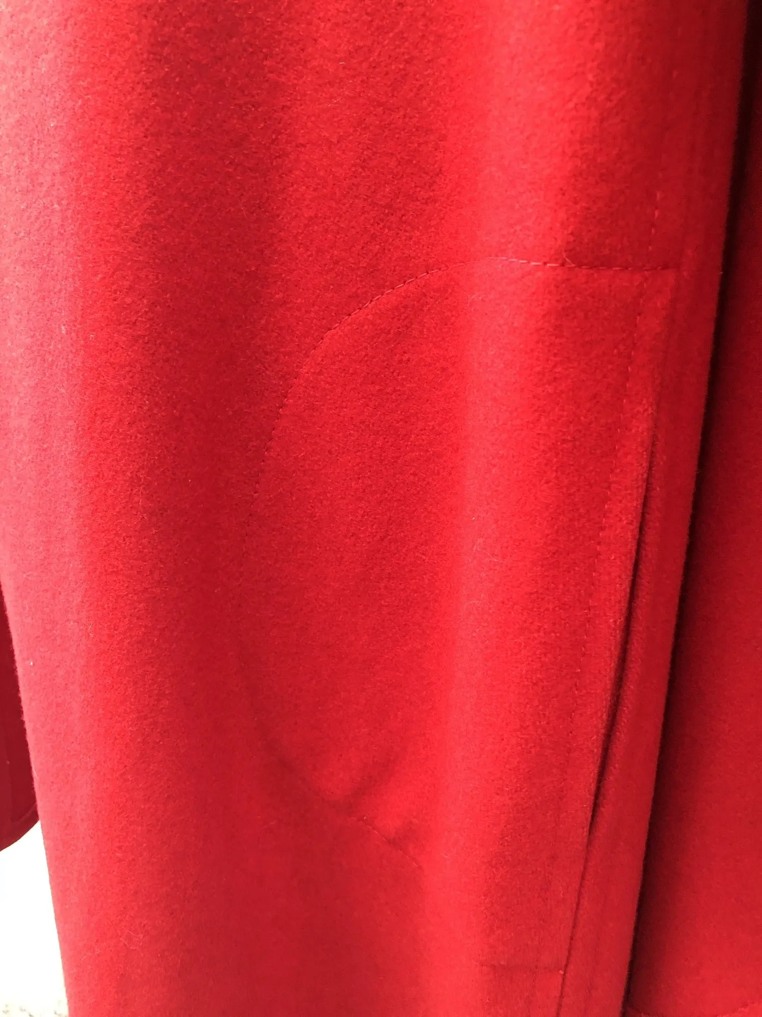 1960s Full Length Cape Coat - Red - Size 14