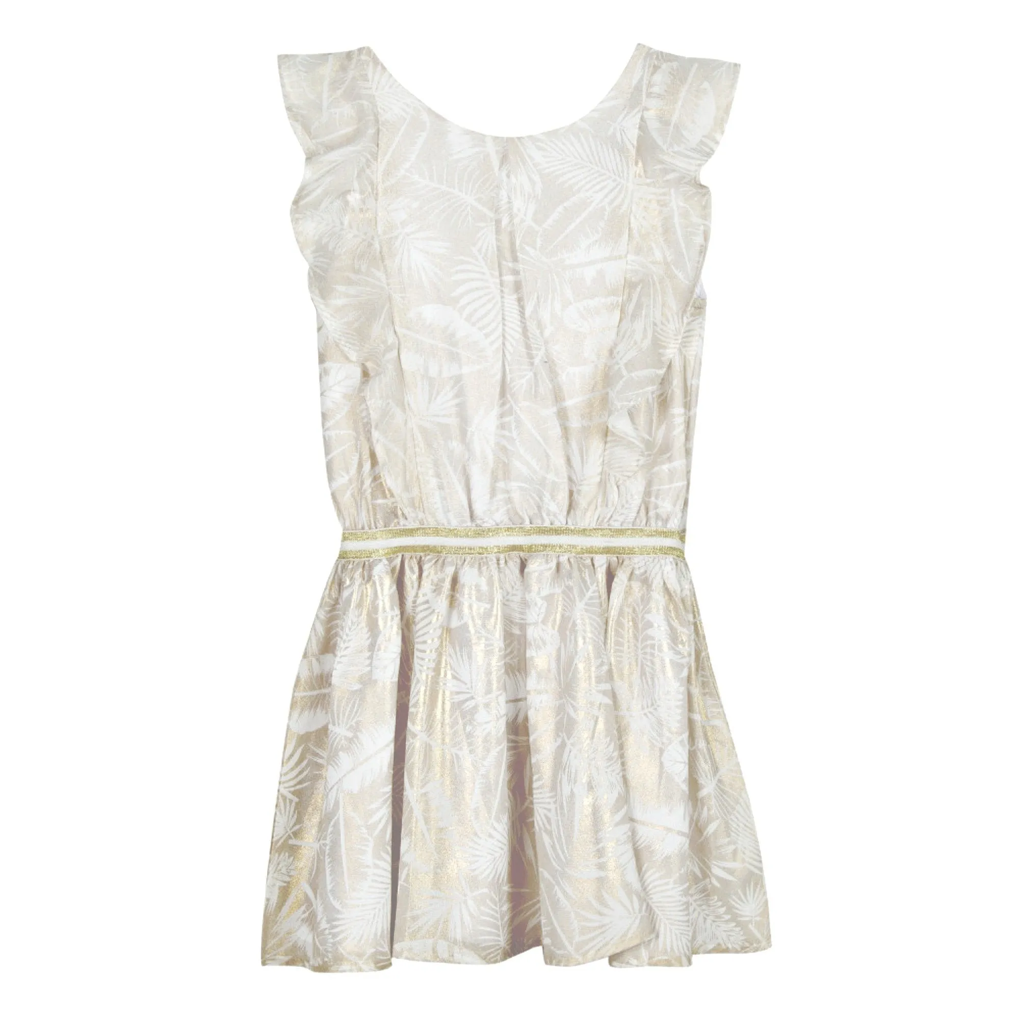 3Pommes Girls Gold Robe Sleeveless Dress