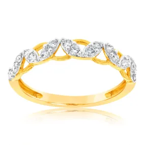 9ct Yellow Gold 1/4 Carat Luminesce Lab Grown Diamond Dress Ring