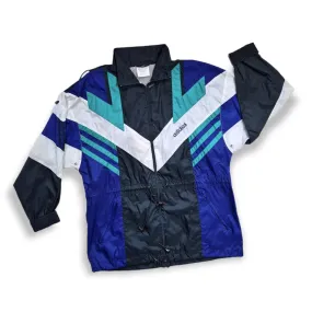ADIDAS vintage foldable windbreaker jacket into bag size Large