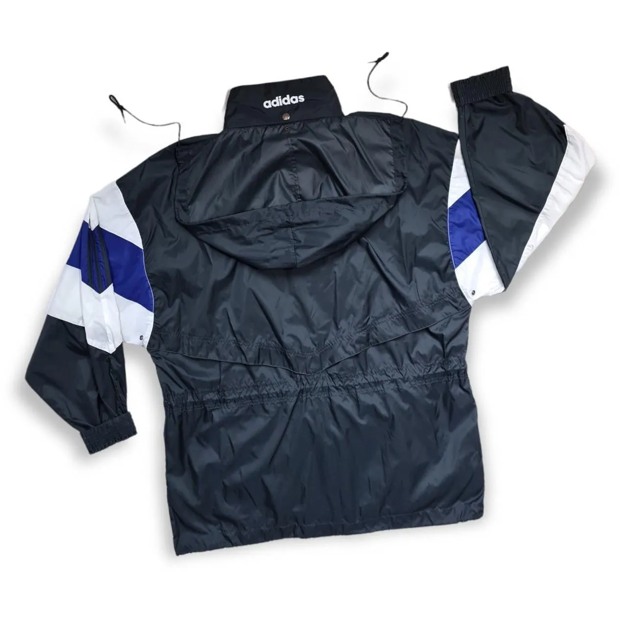 ADIDAS vintage foldable windbreaker jacket into bag size Large