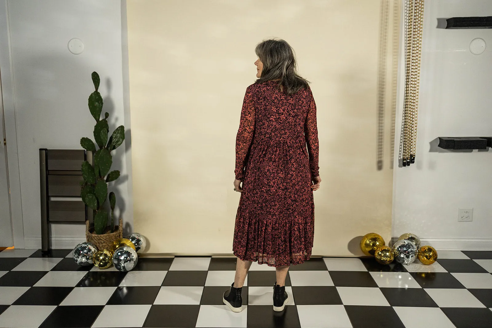 andrea midi dress in pink