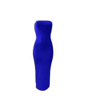 Anesha Bodycon Sleeveless Maxi Dress - Blue