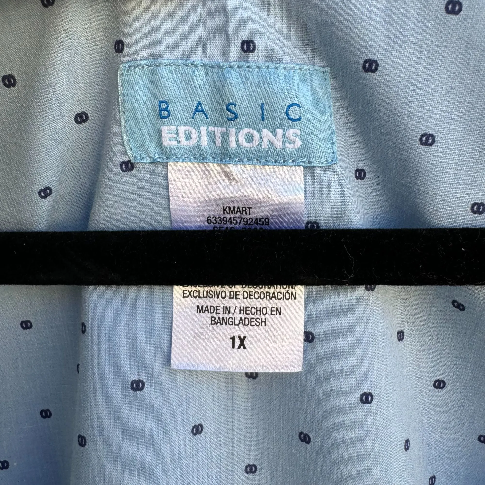 Basic Editions K-Mart Women's Sleeveless Blue Polka Dot Button Front Dress - New