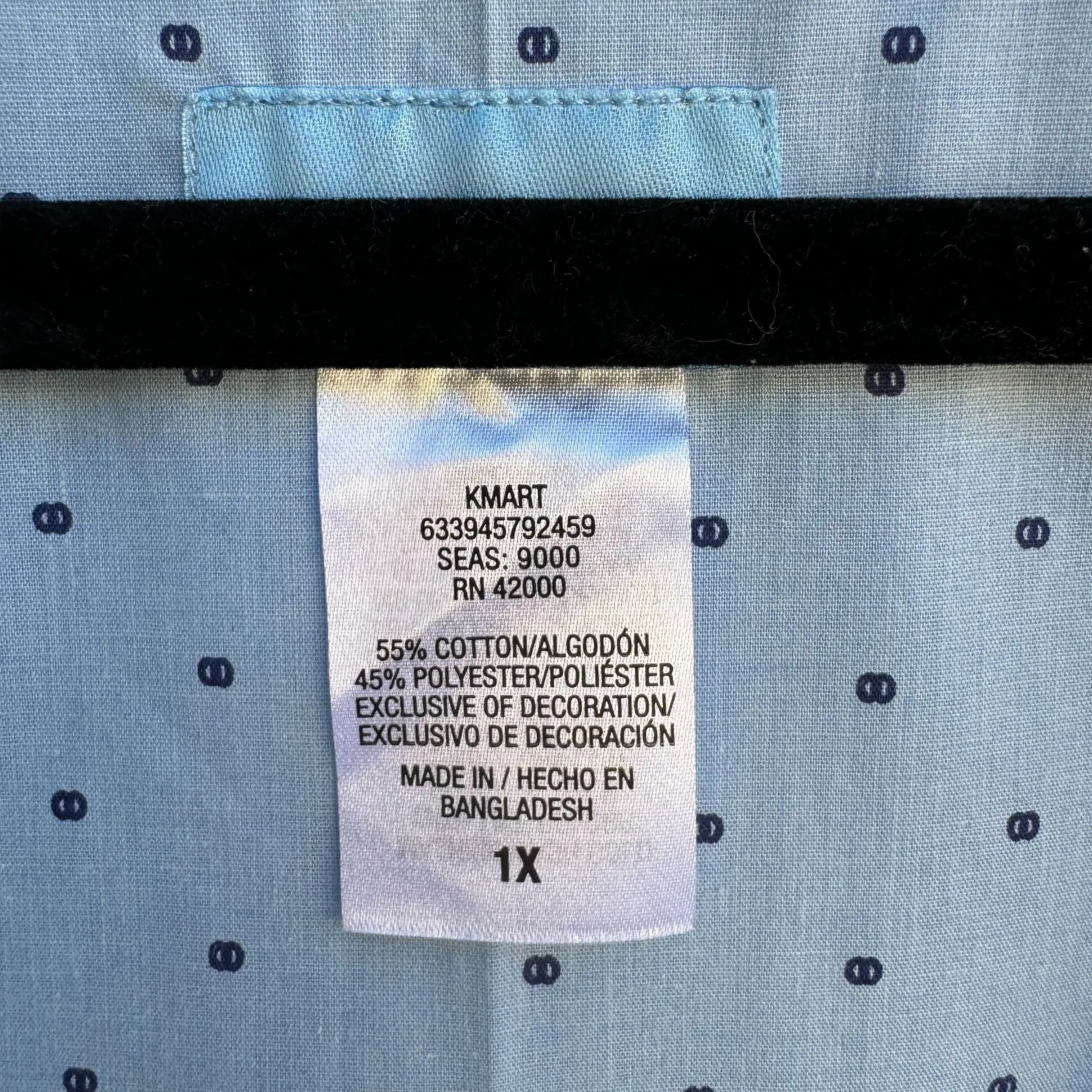 Basic Editions K-Mart Women's Sleeveless Blue Polka Dot Button Front Dress - New