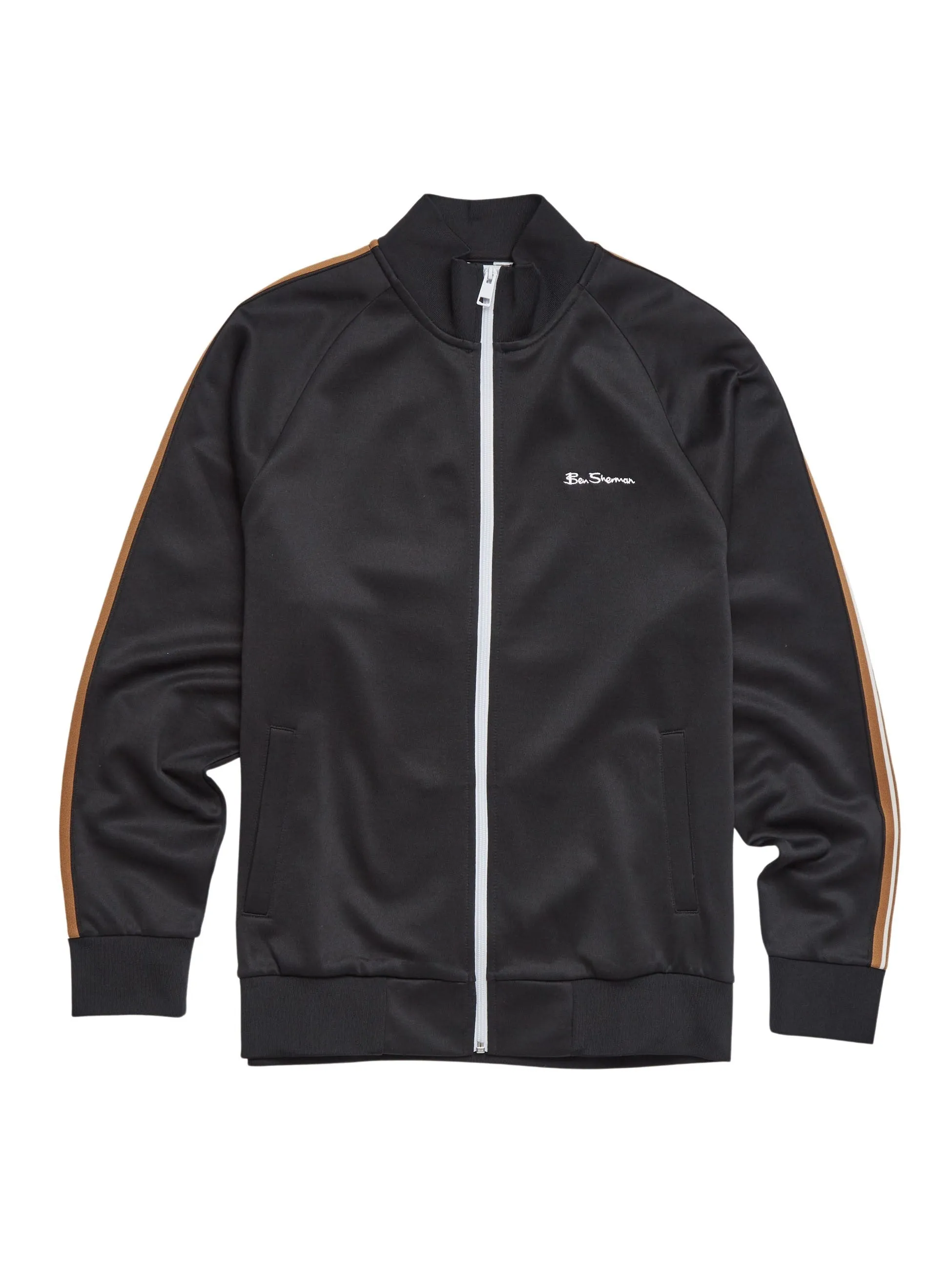 Ben Sherman House Taped Tricot Track Top - Black