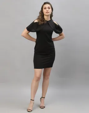Black Cut out Sleeve Bodycon Dress