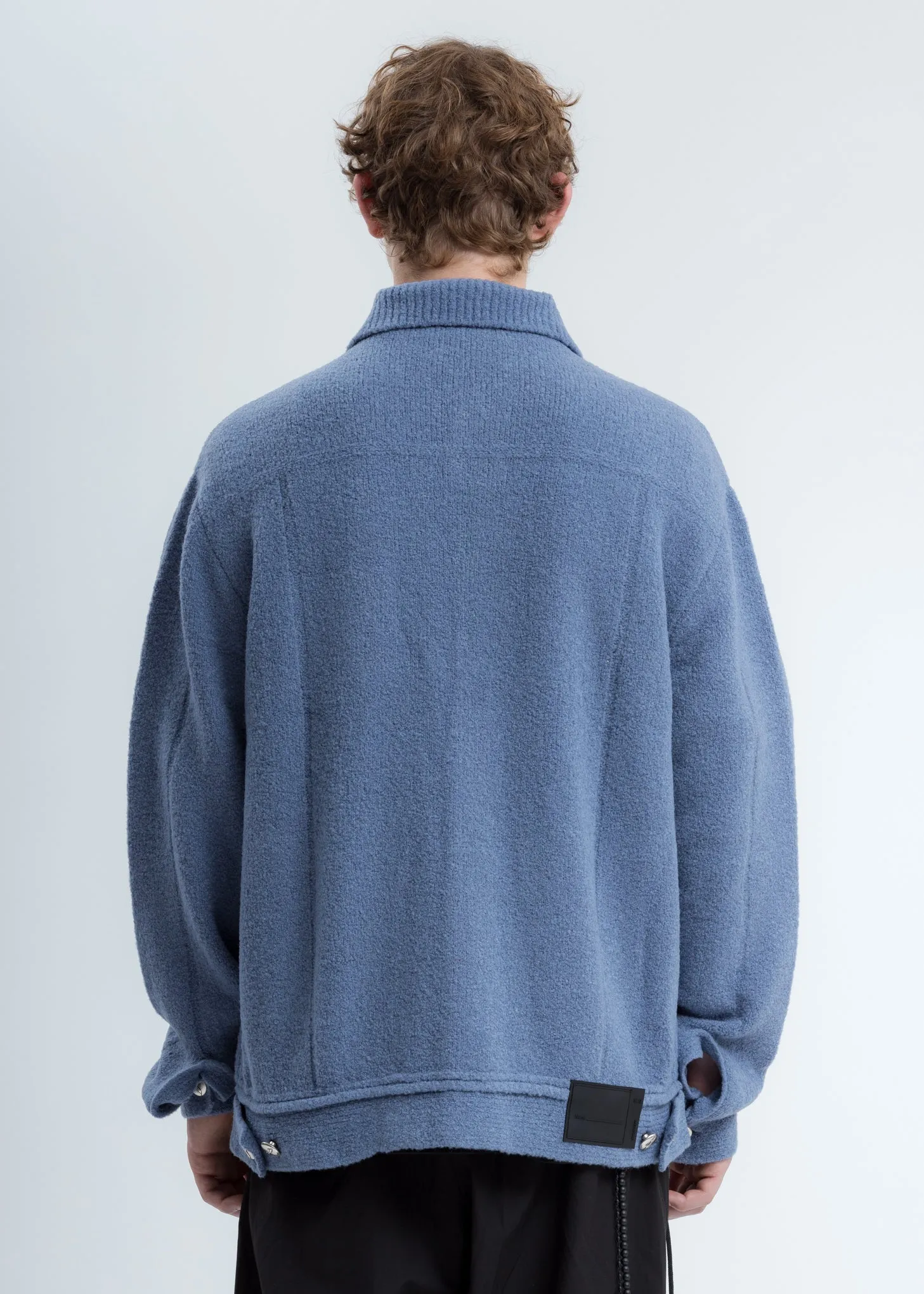 Blue Felted Knitted Jacket