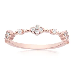 Celebration 9ct Rose Gold with Round Brilliant Cut 0.15 CARAT tw of Lab Grown Diamond Ring