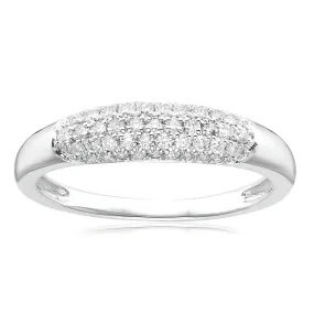 Celebration 9ct White Gold with Round Brilliant Cut 0.33 CARATtw of Lab Grown Diamond Dress Ring