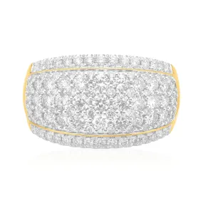 Celebration 9ct Yellow Gold with Round Cut 1.5 Carat tw of Lab Grown Diamond Ring