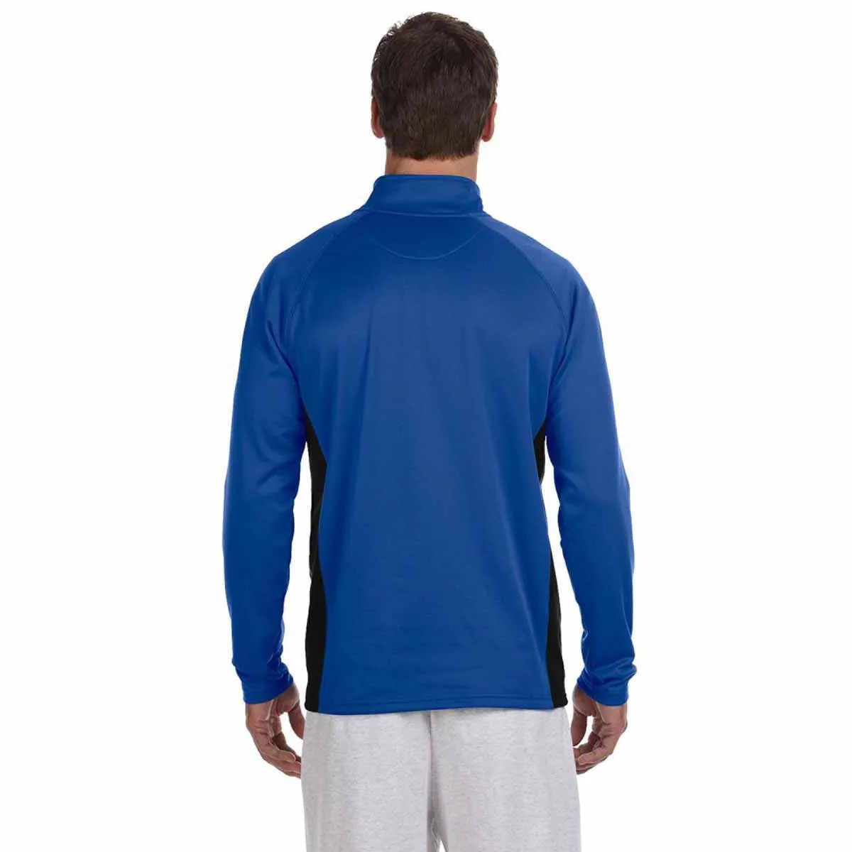 Champion Men's Athletic Royal/Black Performance 5.4-Ounce Colorblock Quarter-Zip Jacket
