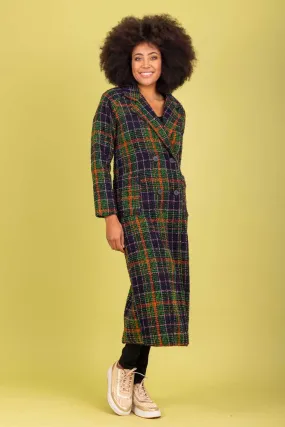 Charlo Simone Check Coat ch192