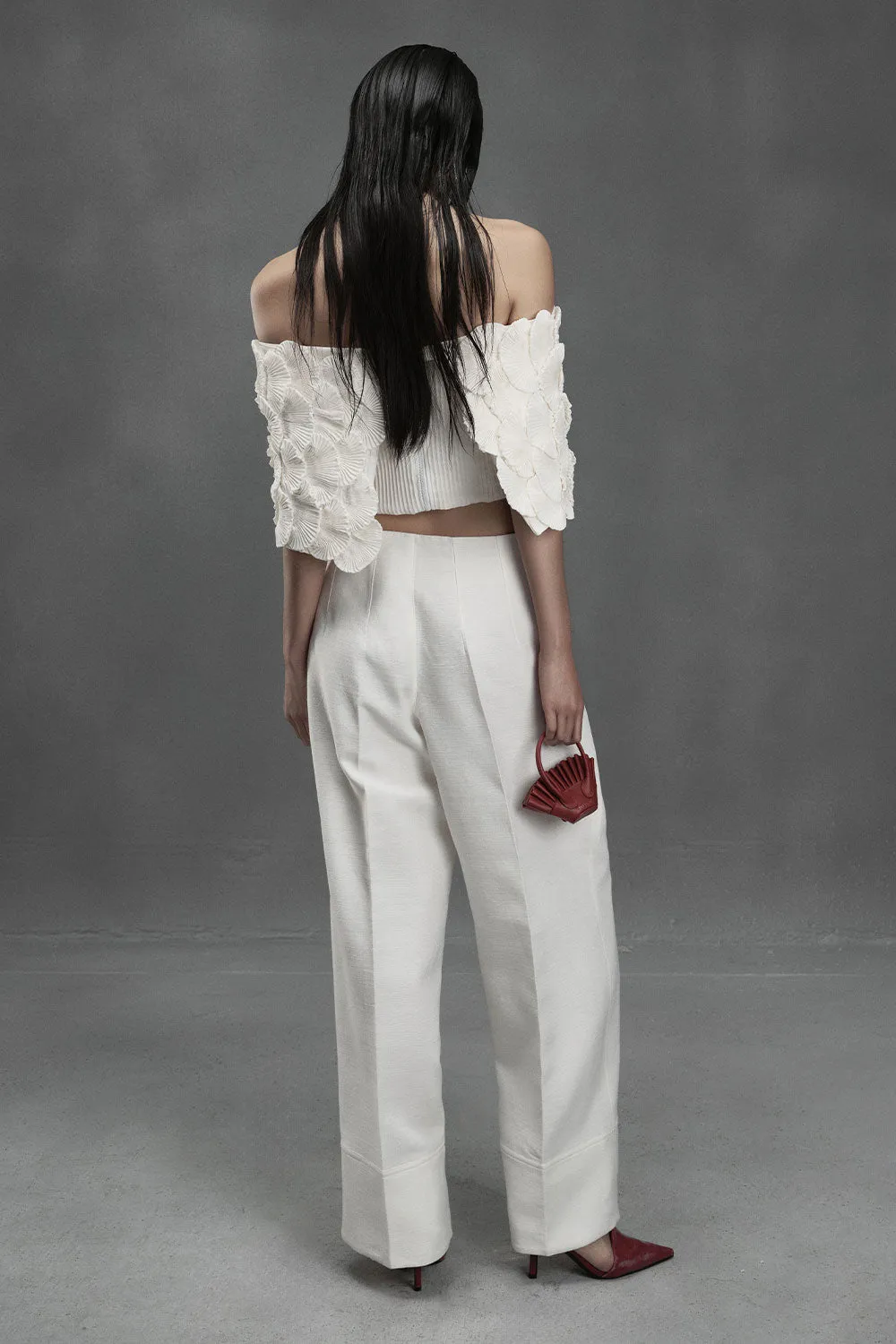 Claim Bodycon Off-Shoulder Chiffon Top
