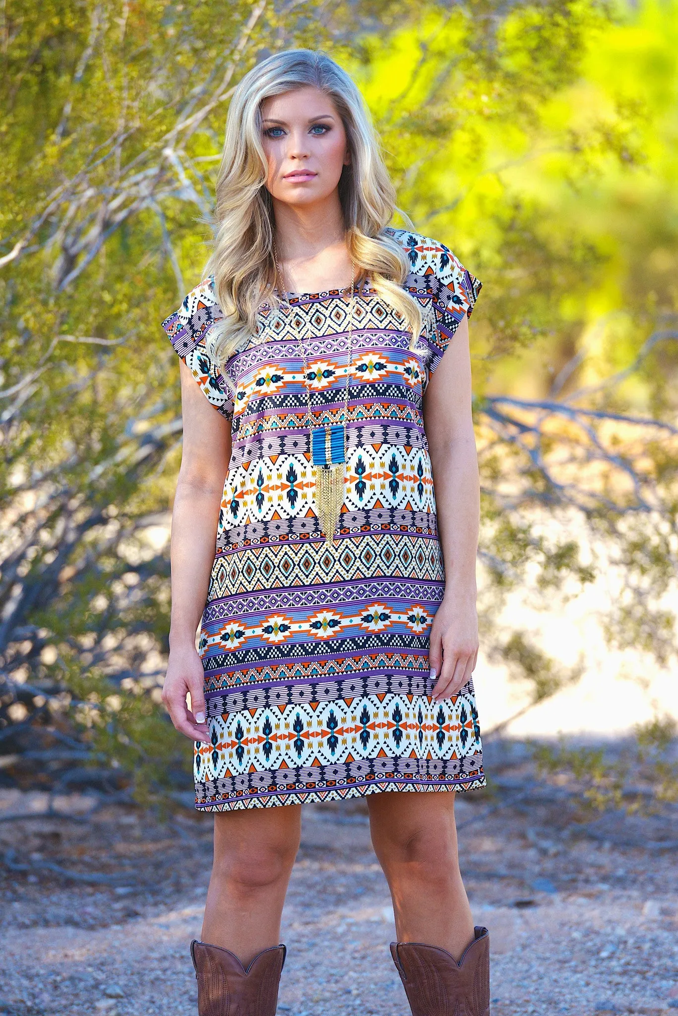 Country In My Soul Dress - Cream