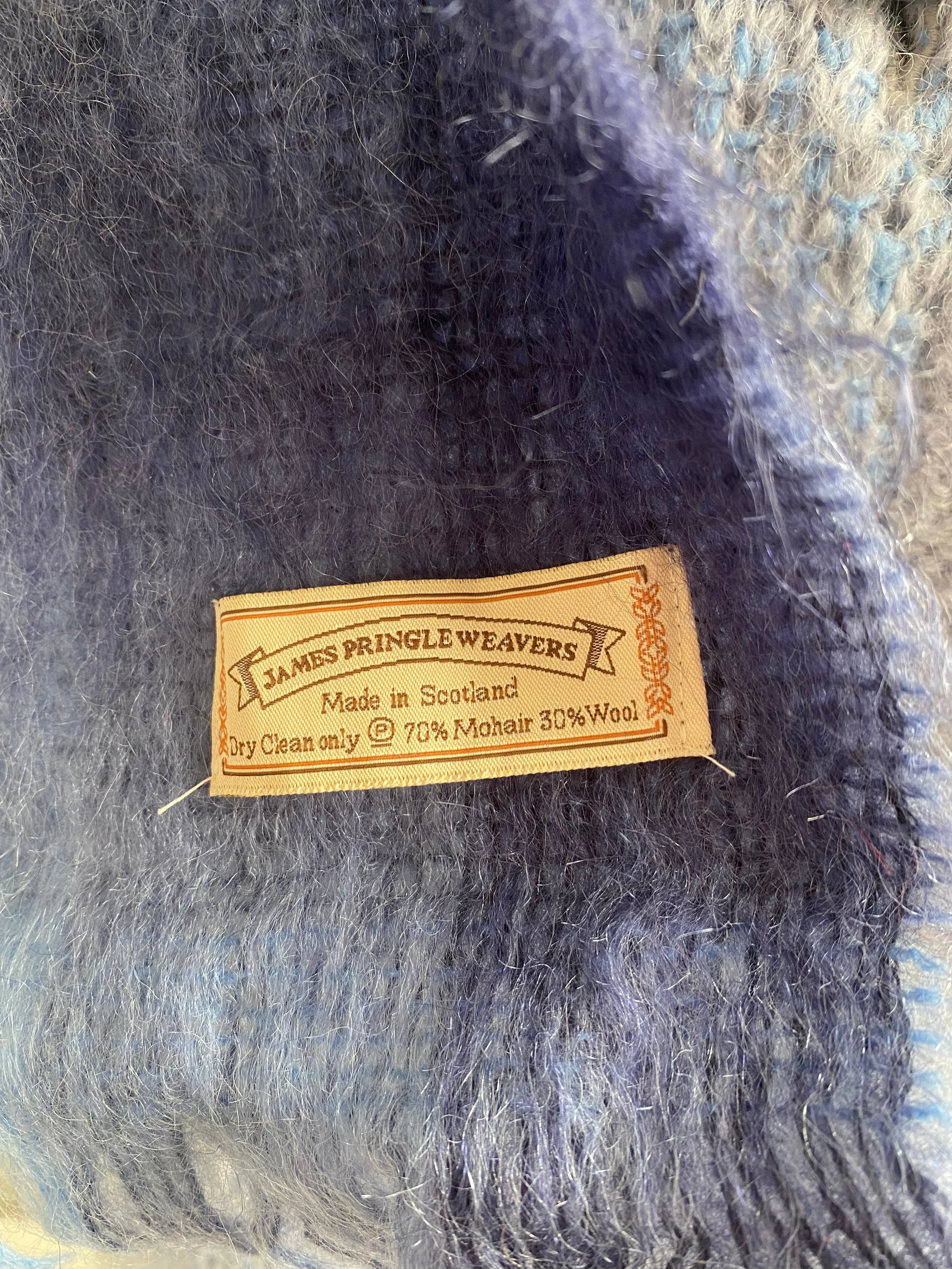 Cozy Chic 1960's Light Blue Mohair & Silk Spring Sweater Coat / Medium