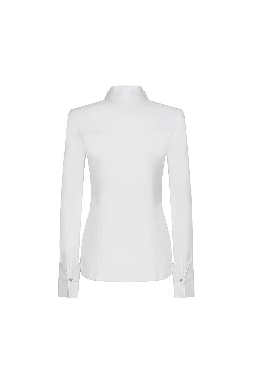 Creamery Bodycon Cuff Sleeved Cotton Shirt