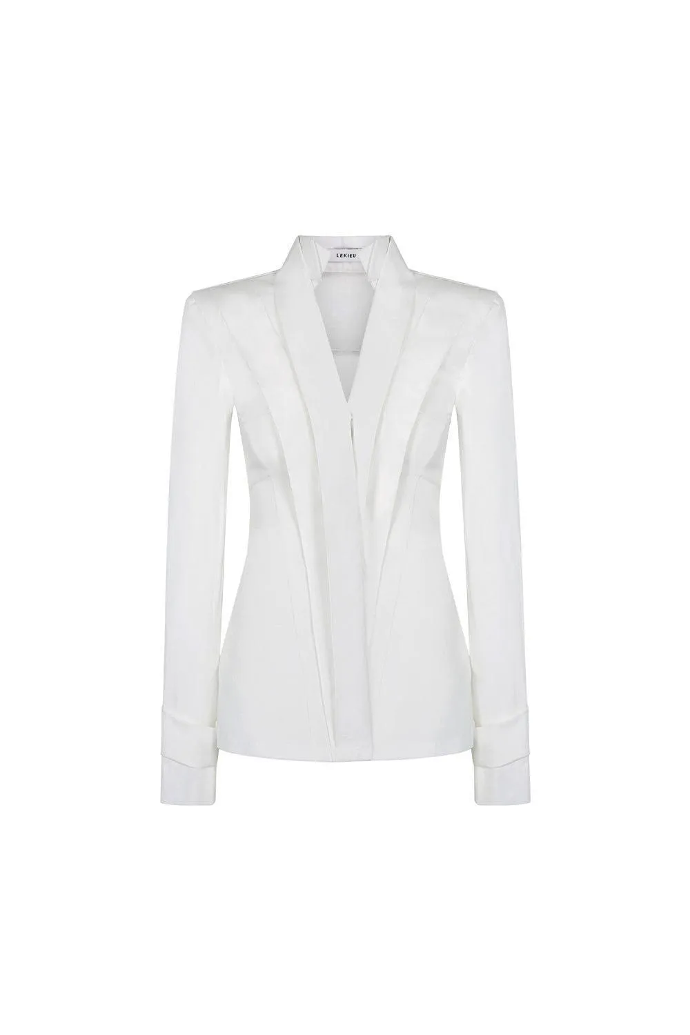 Creamery Bodycon Cuff Sleeved Cotton Shirt