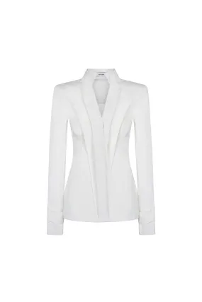 Creamery Bodycon Cuff Sleeved Cotton Shirt