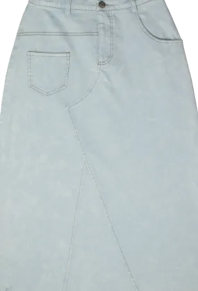 Crew Kids Stitch Detail Maxi Skirt in Blue