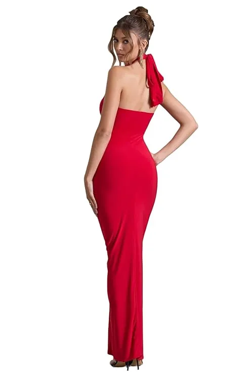 Crimson Charm  Bodycon Dress