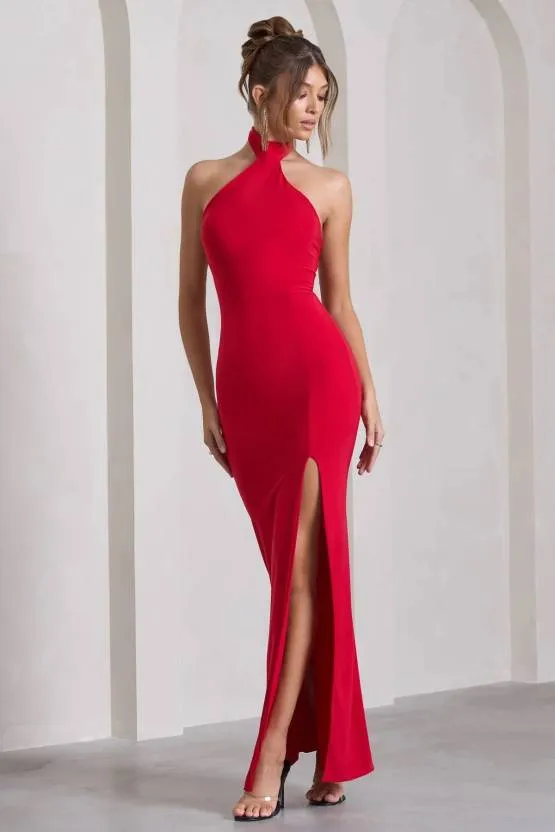 Crimson Charm  Bodycon Dress
