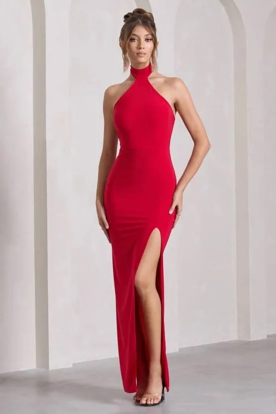 Crimson Charm  Bodycon Dress