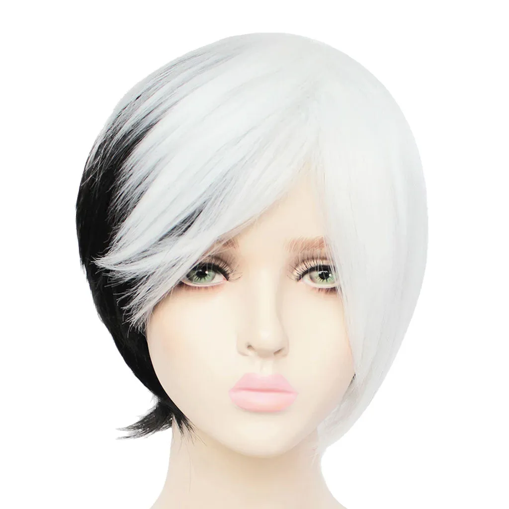 Cruella Style Black And White Wig #2