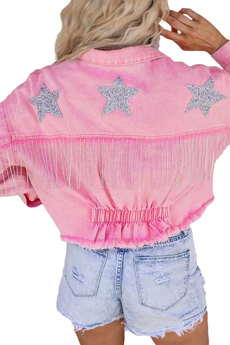 CS3363 Raw Hem Denim Jacket Outerwear