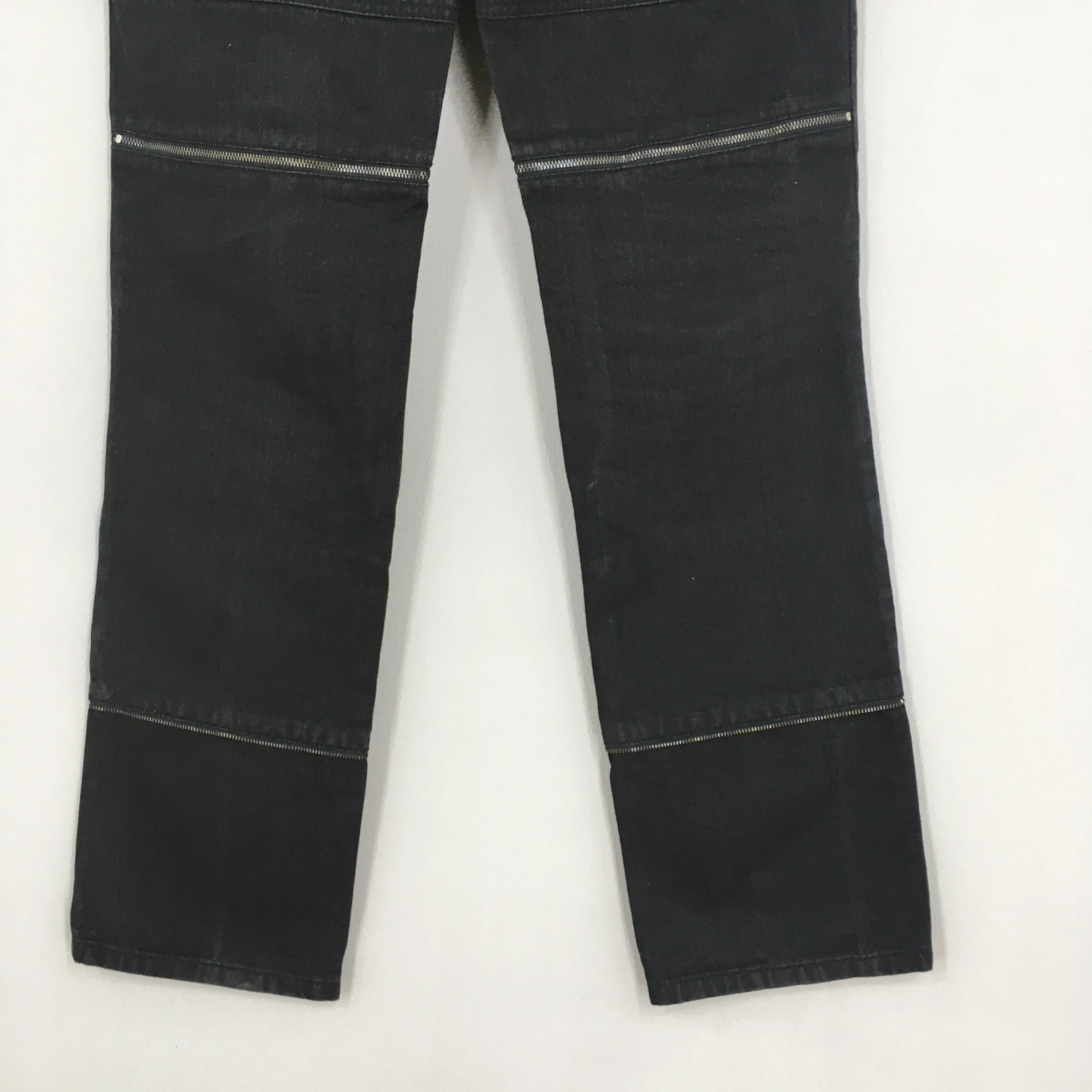 Custom Culture Denim Multi Zipper Punk Pants Size 34x33