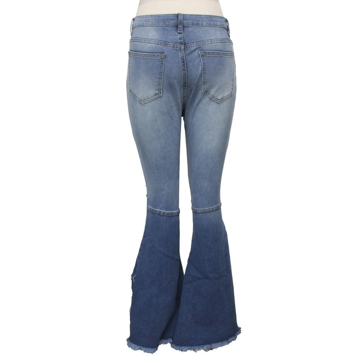 Distressed Shredded Wide Leg Denim