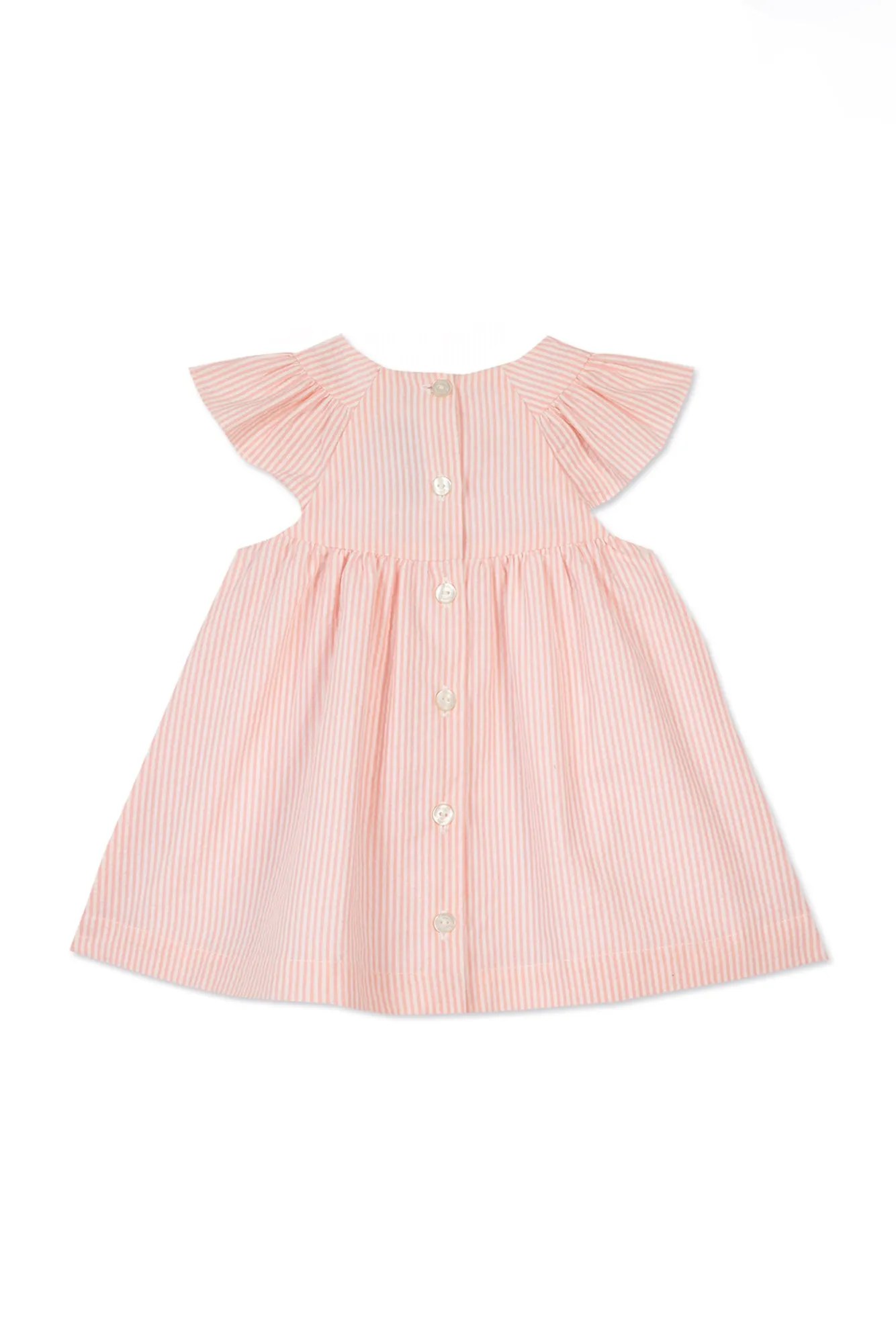 Dress - Peach seersucker
