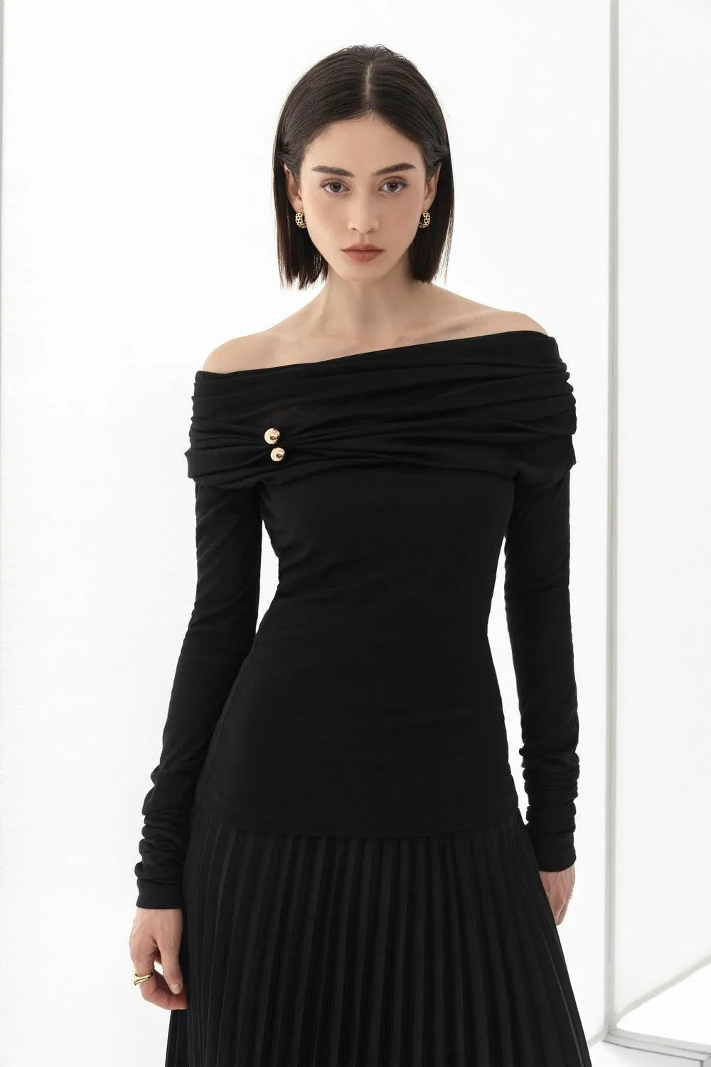 Edna Bodycon Long Sleeved Knitted Fabric Top