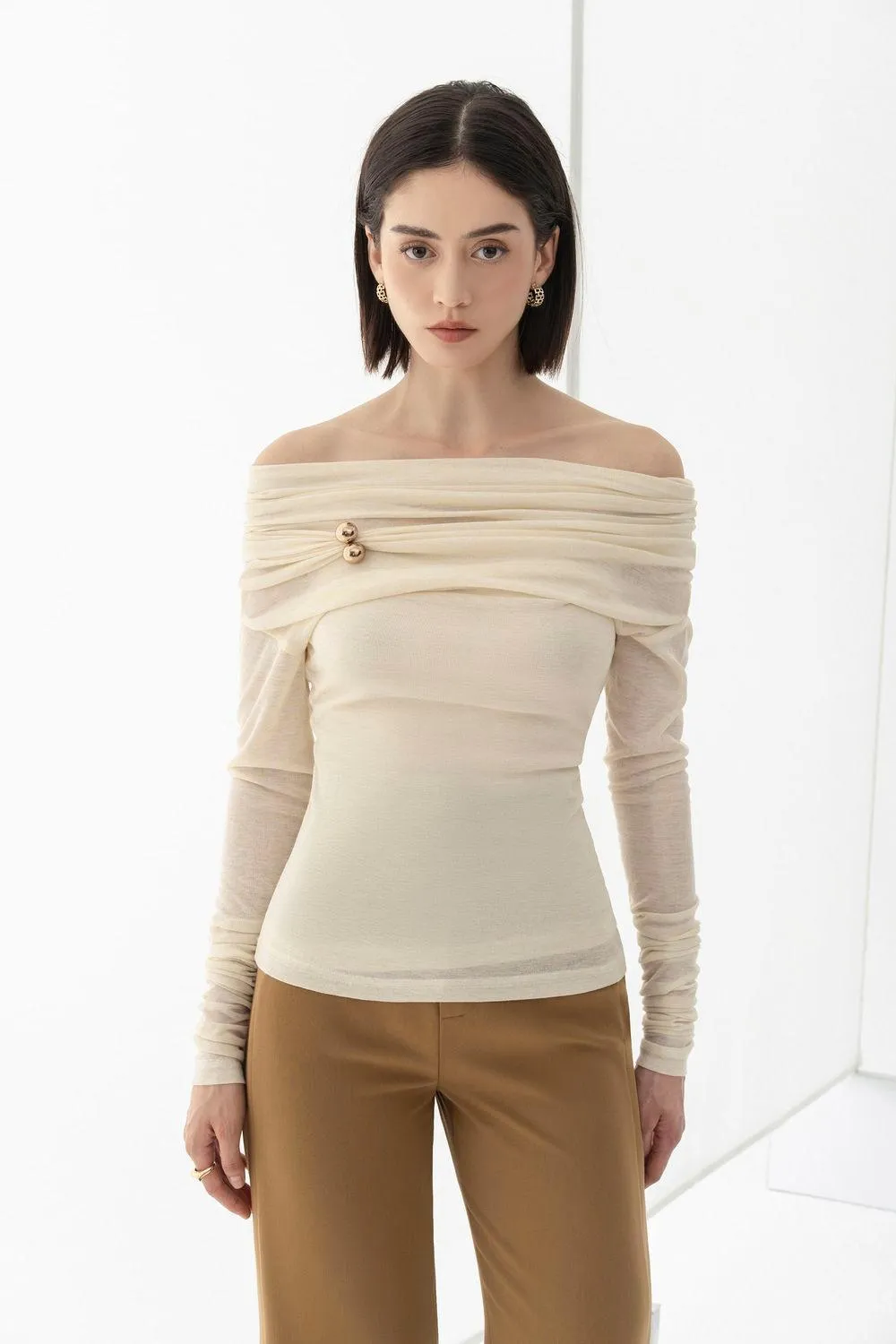 Edna Bodycon Long Sleeved Knitted Fabric Top
