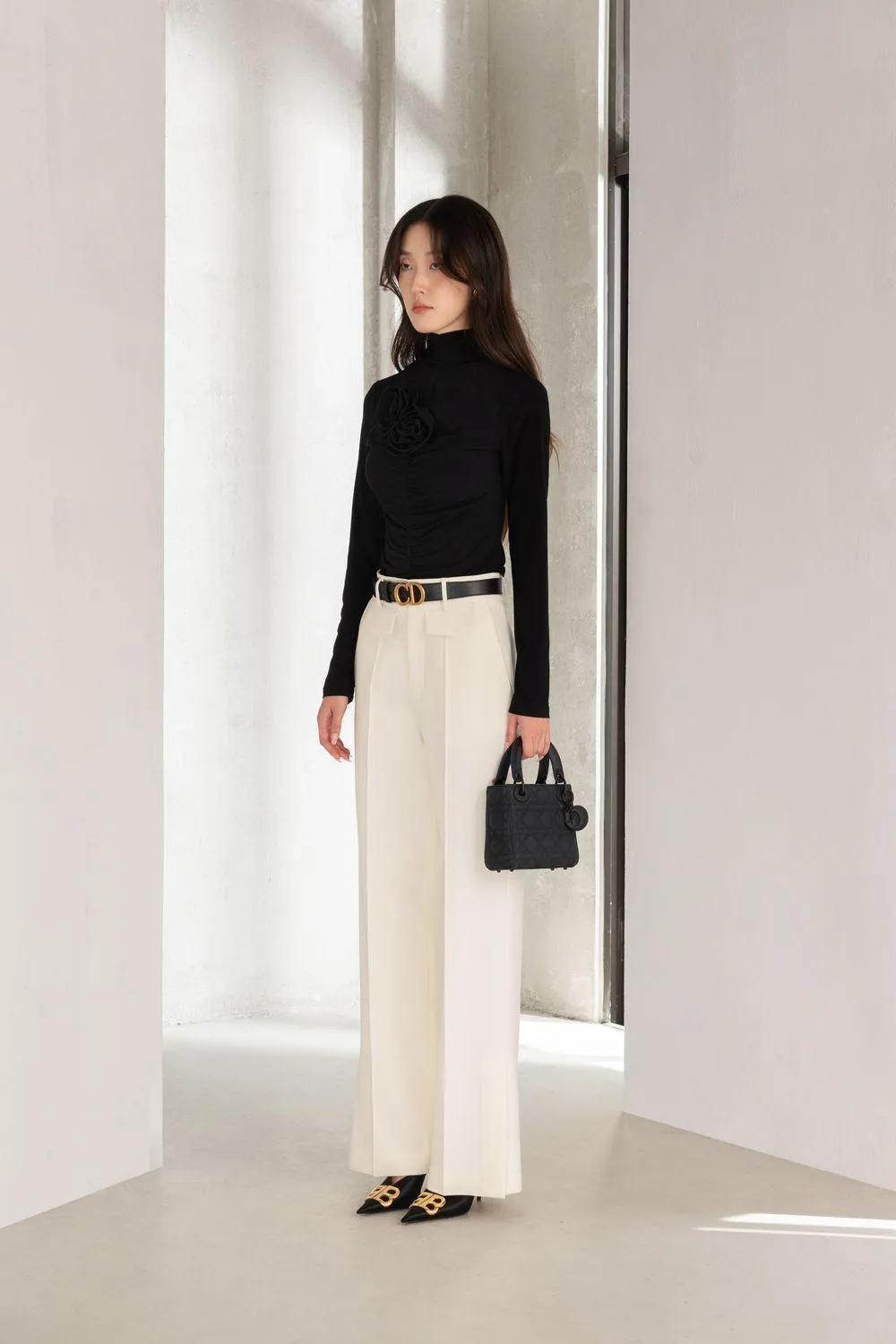 Eloise Bodycon Turtle Neck Rayon Top