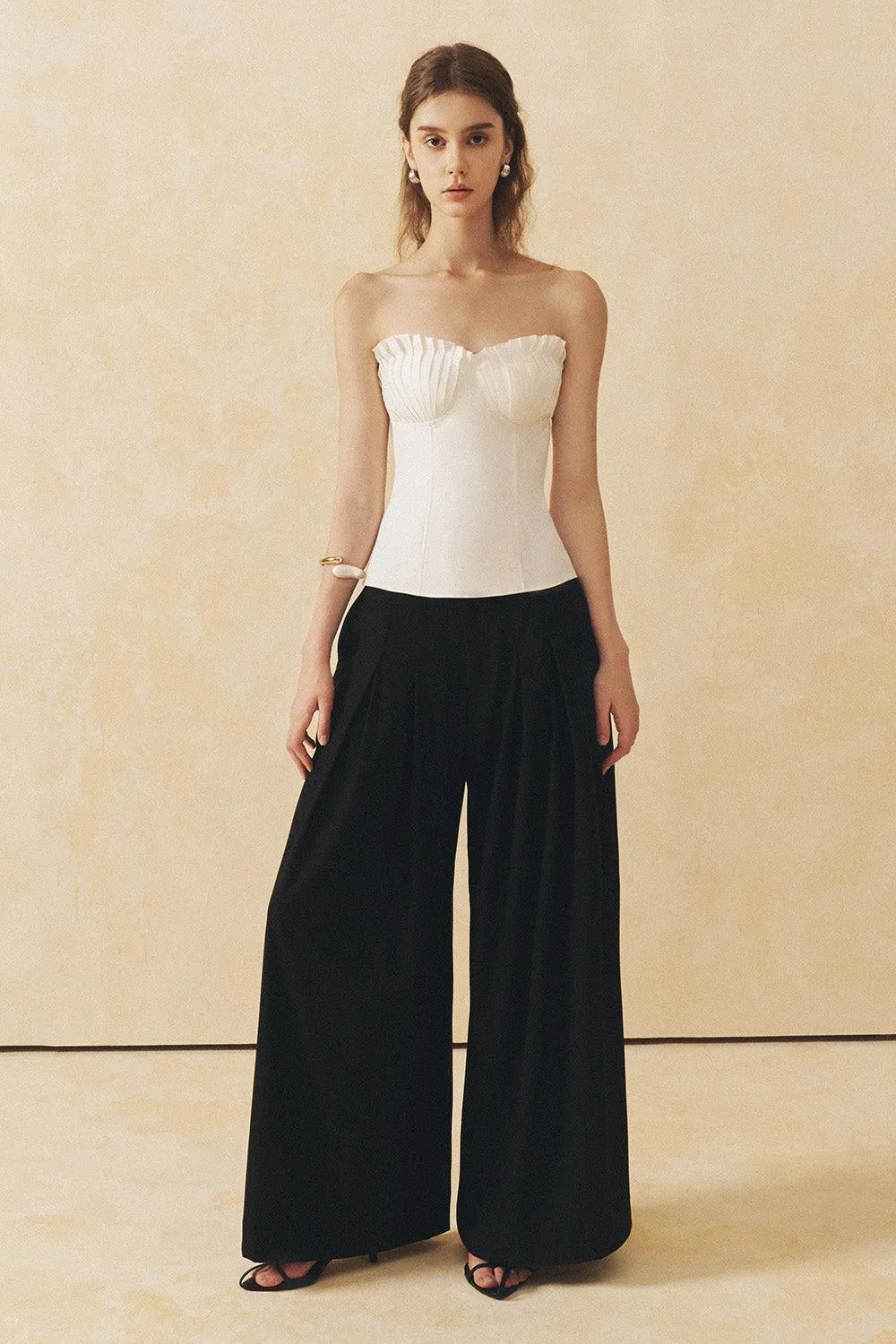 Elora Bodycon Chest Cup Organza Top