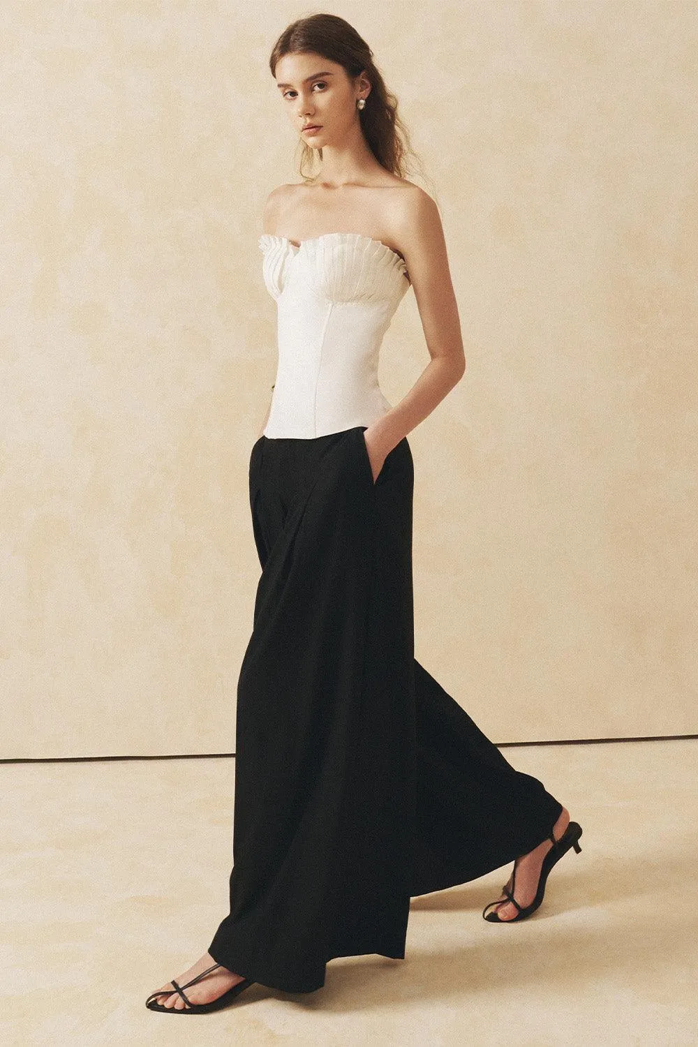 Elora Bodycon Chest Cup Organza Top