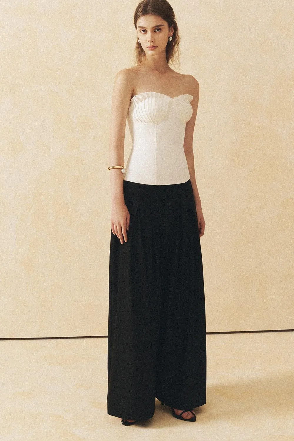 Elora Bodycon Chest Cup Organza Top