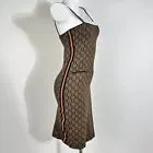 Fendi Zucchino FF Mini Pocket Bodycon Slip Dress