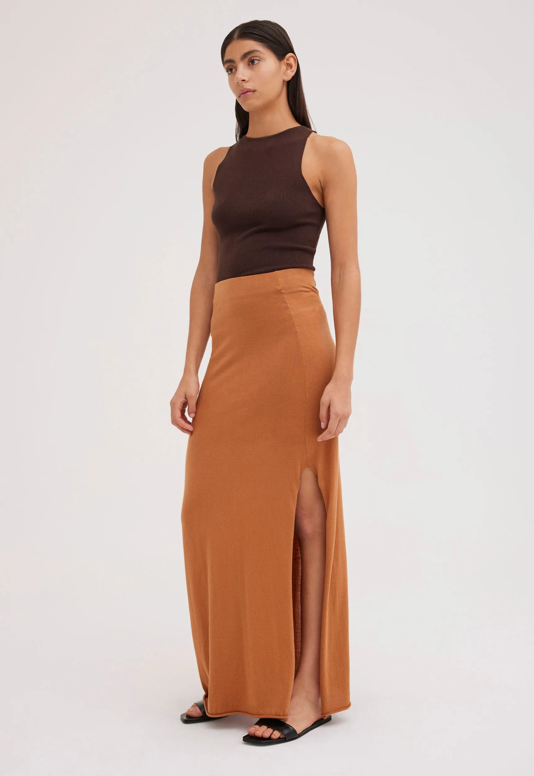 Finch Cotton Skirt - Samson Tan