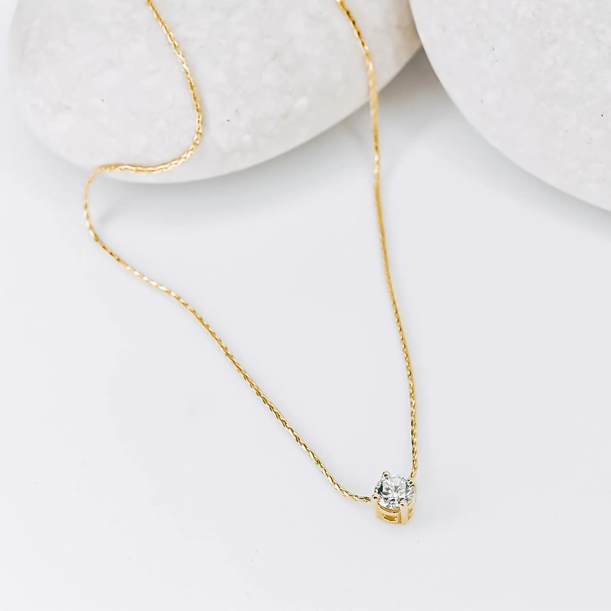 Floating Diamond Necklace