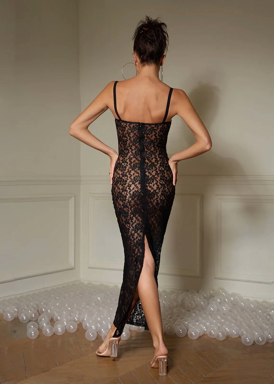 Floral Lace Cami Maxi Dress