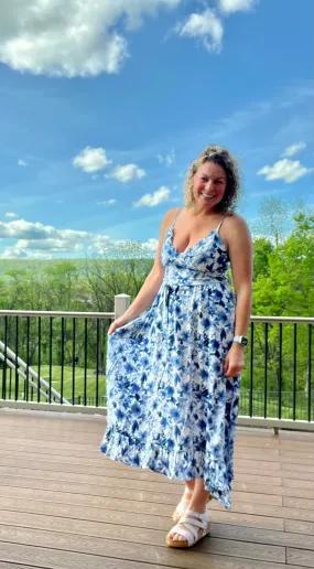 Floral ruffle frill dress