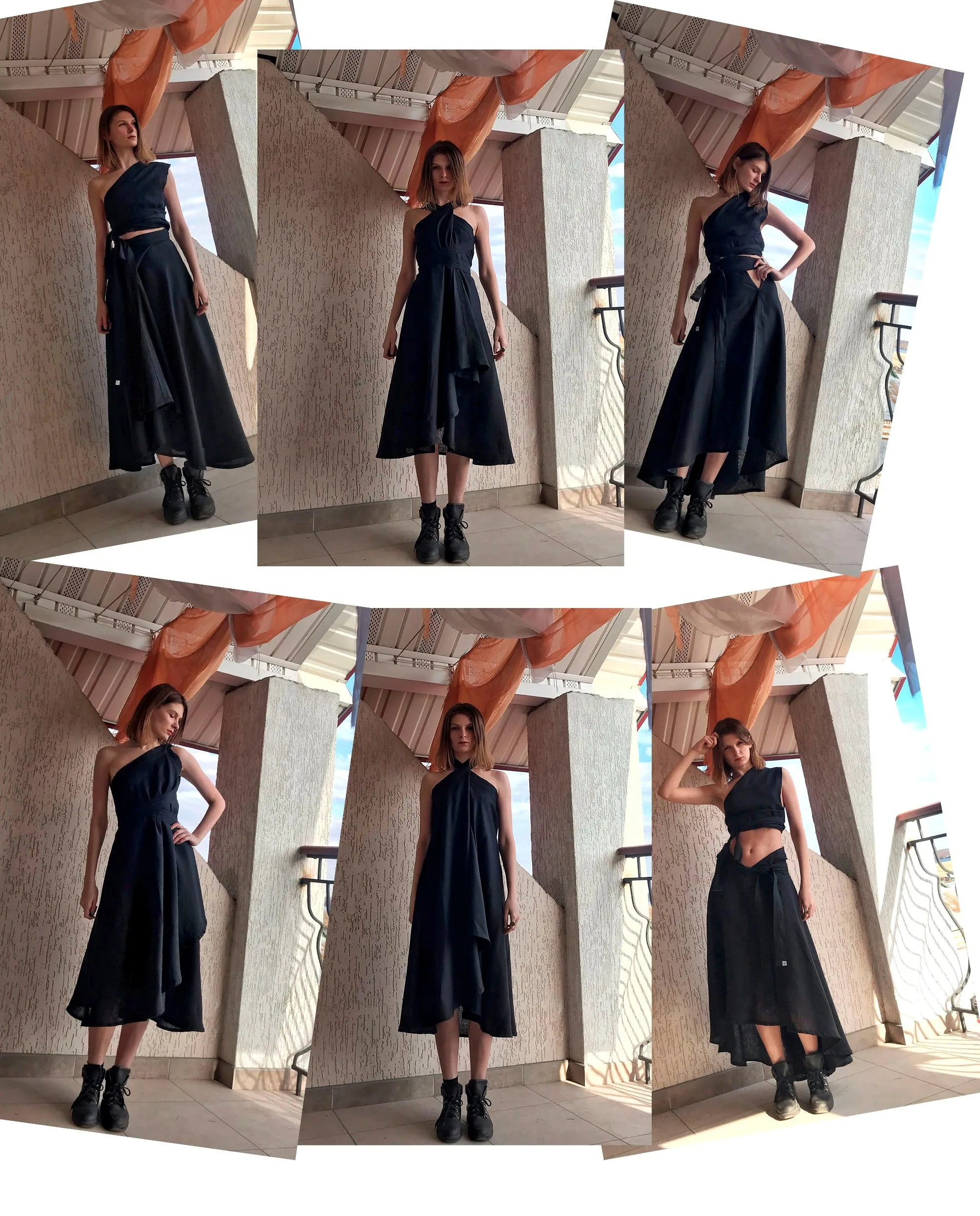 Form 1. Multiway. For F. Black (transformable dress)