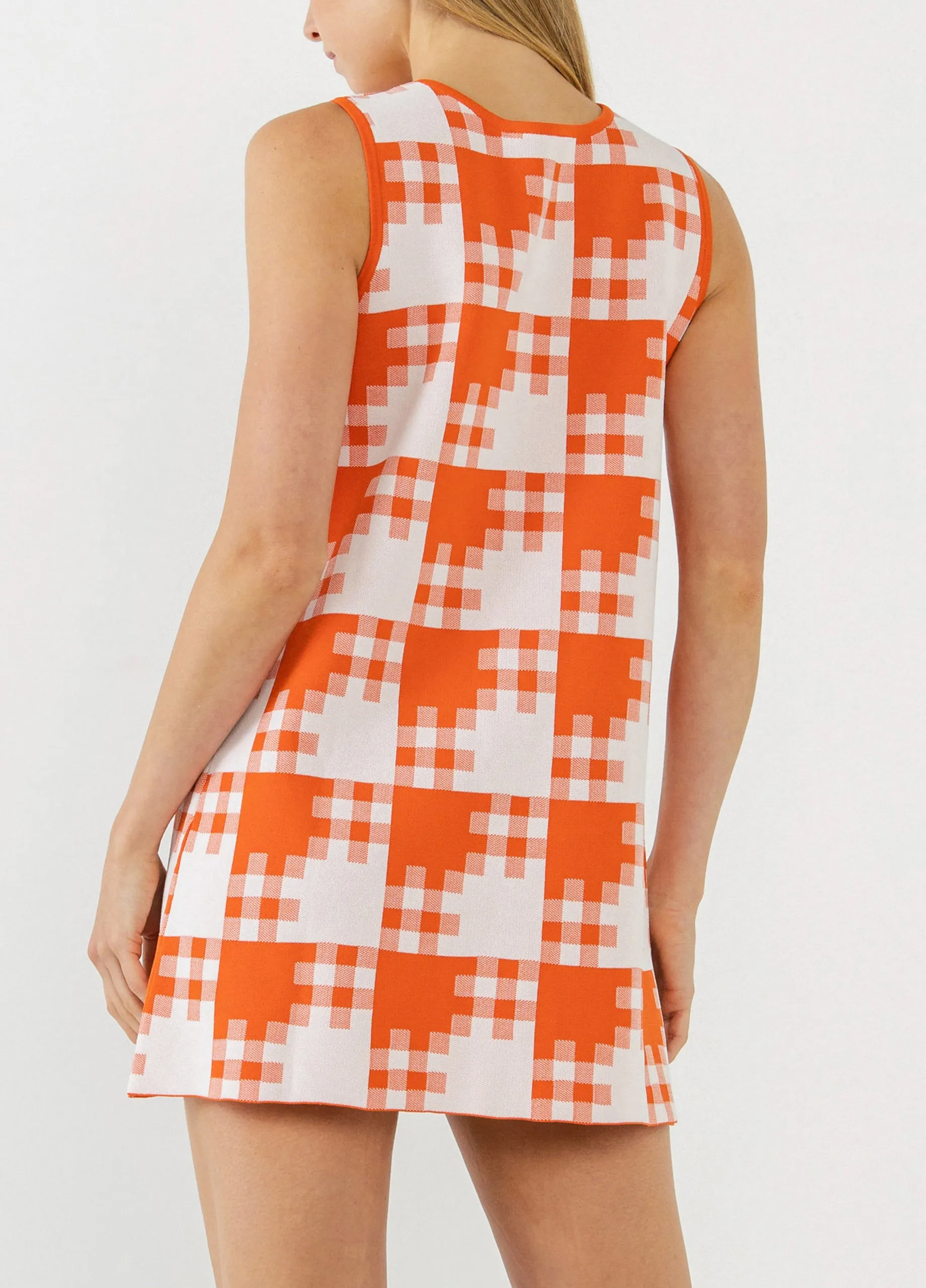 Gingham Check Shift Dress