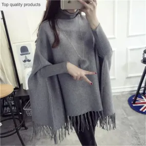 Grey  Poncho
