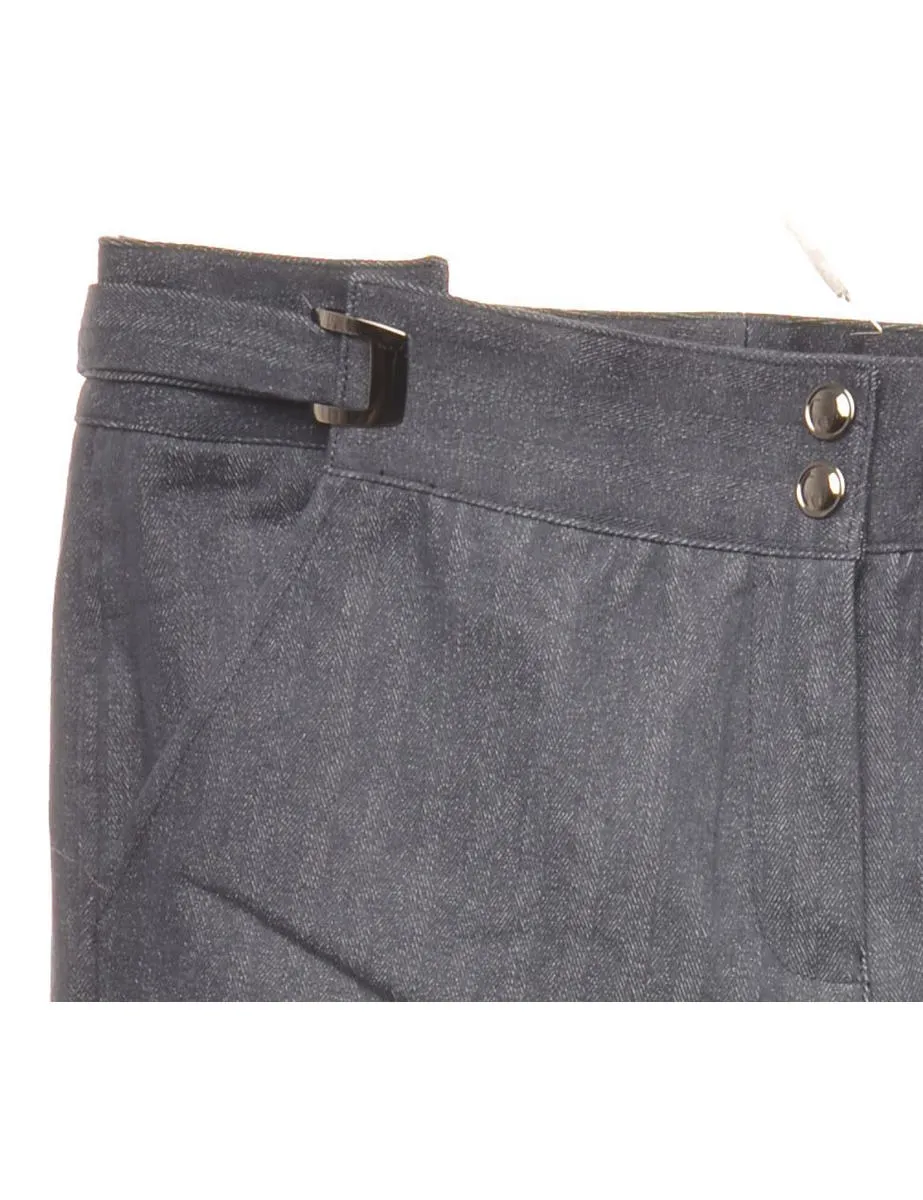 Grey Striped Flared Jeans - W32 L34