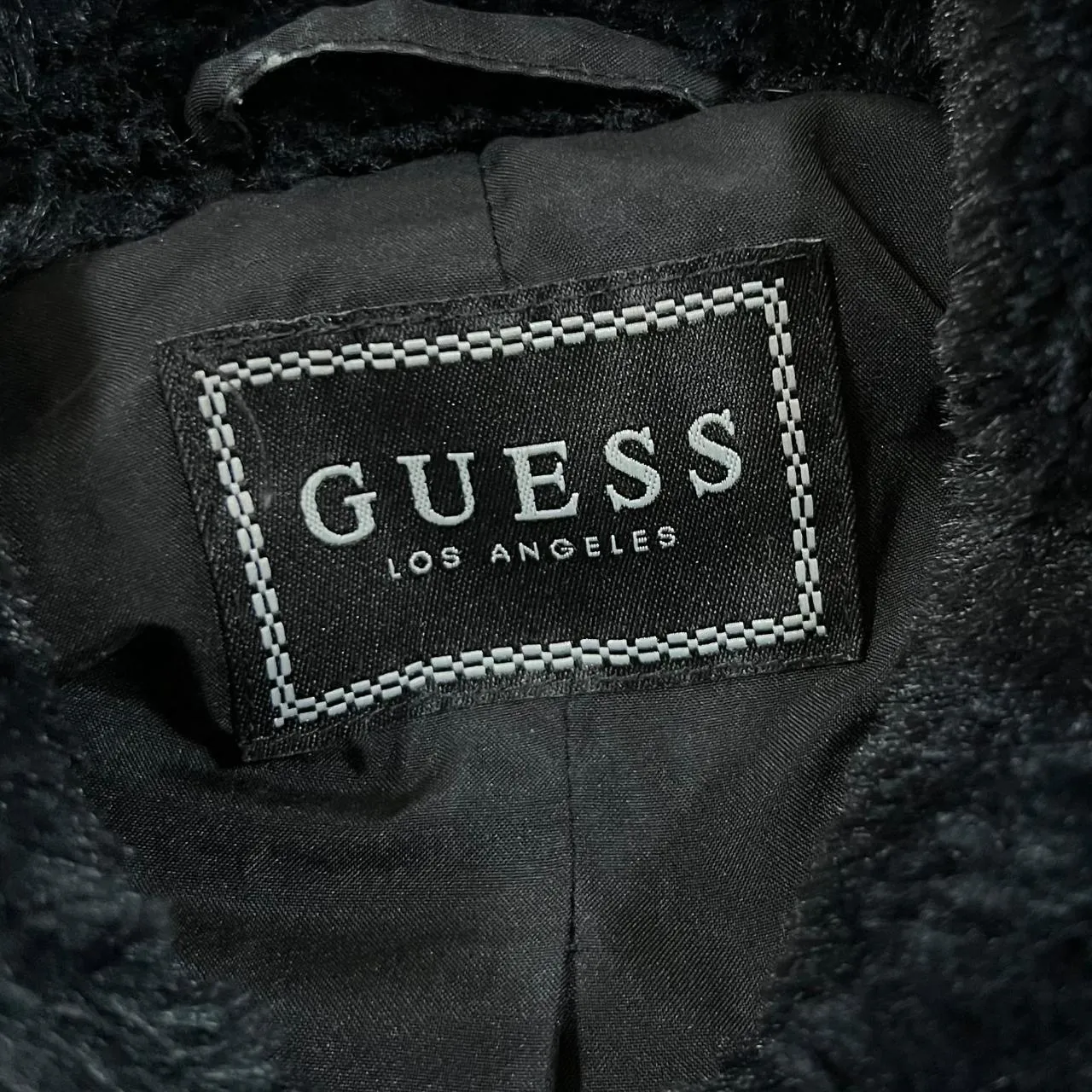 GUESS Los Angeles Big Spellout Soft Touch Fleece Zip Hoodie Jacket