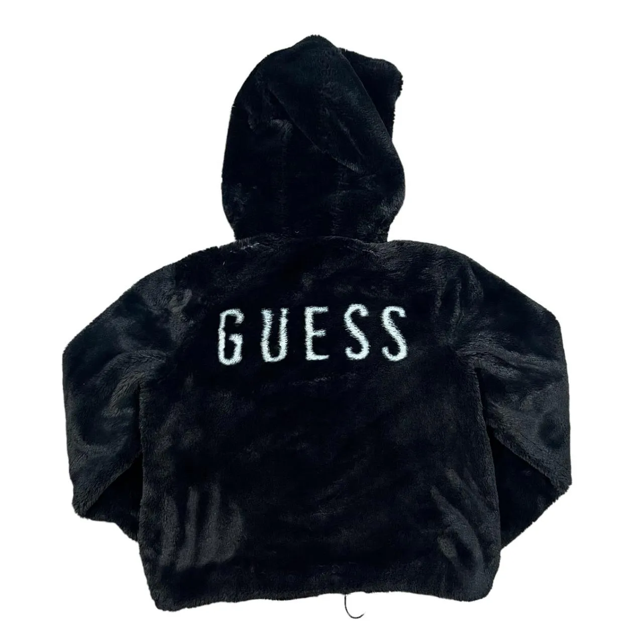 GUESS Los Angeles Big Spellout Soft Touch Fleece Zip Hoodie Jacket